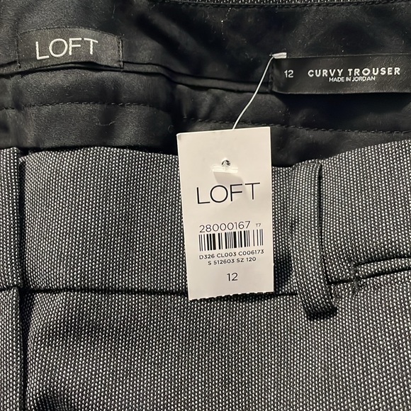 NWT Trouser Pants black and gray  size 12 Curvy Loft - Picture 5 of 6